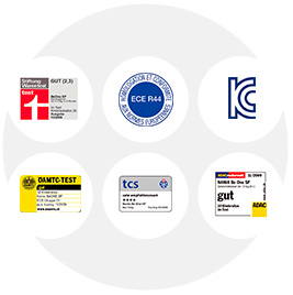 유럽안전인증(ECE R.44) 획득