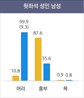 뒷좌석 성인 남성 상해 그래프